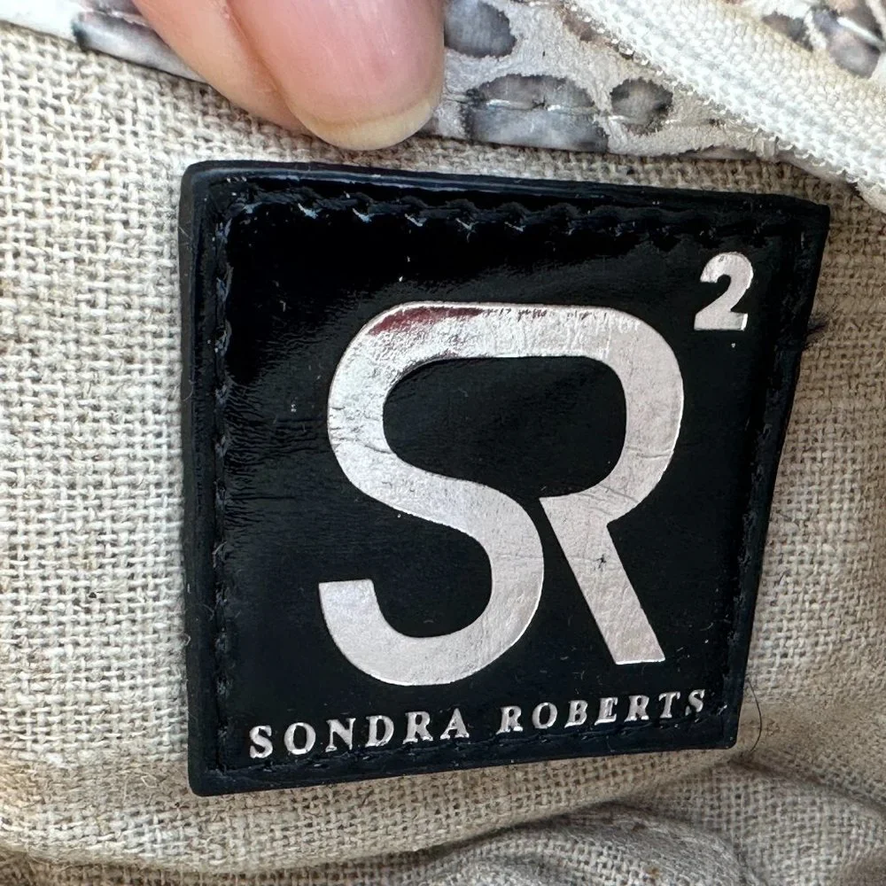 Vintage SR Squared by Sondra Roberts White and Iridescent Clutch